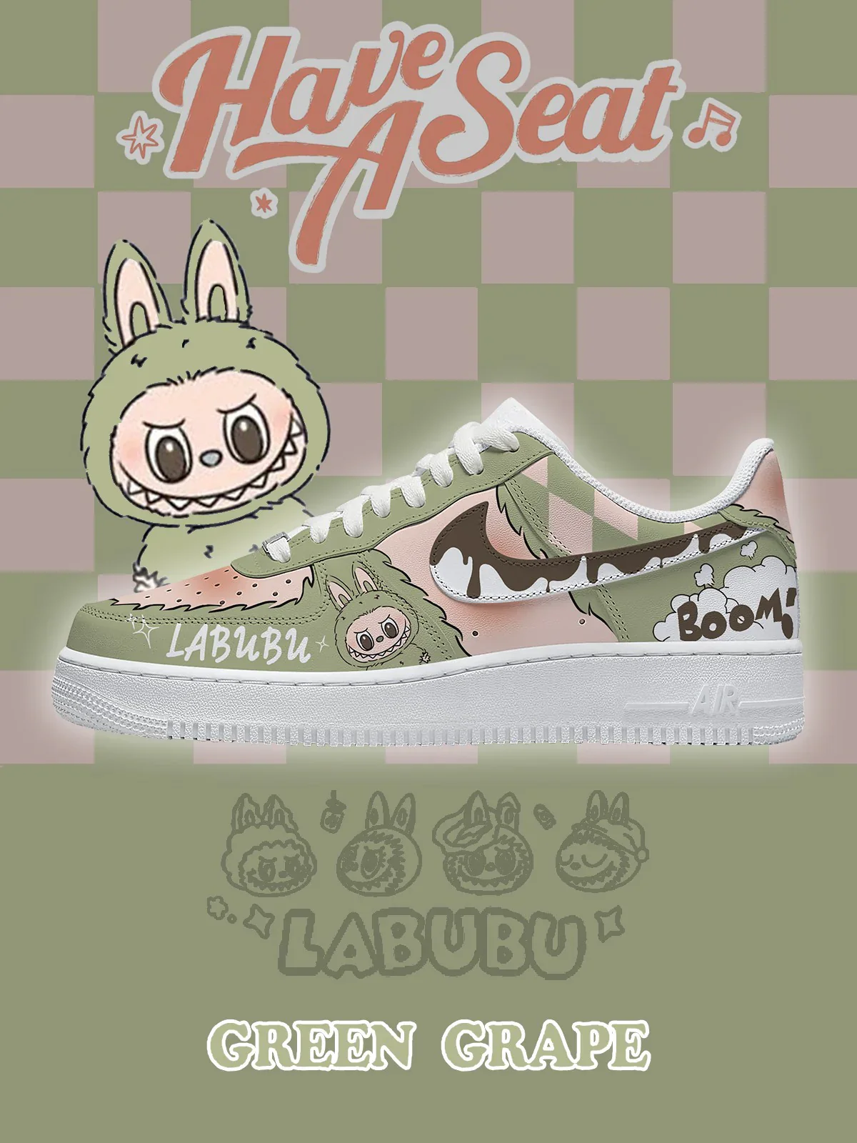 Green Grape Design Shoes F1