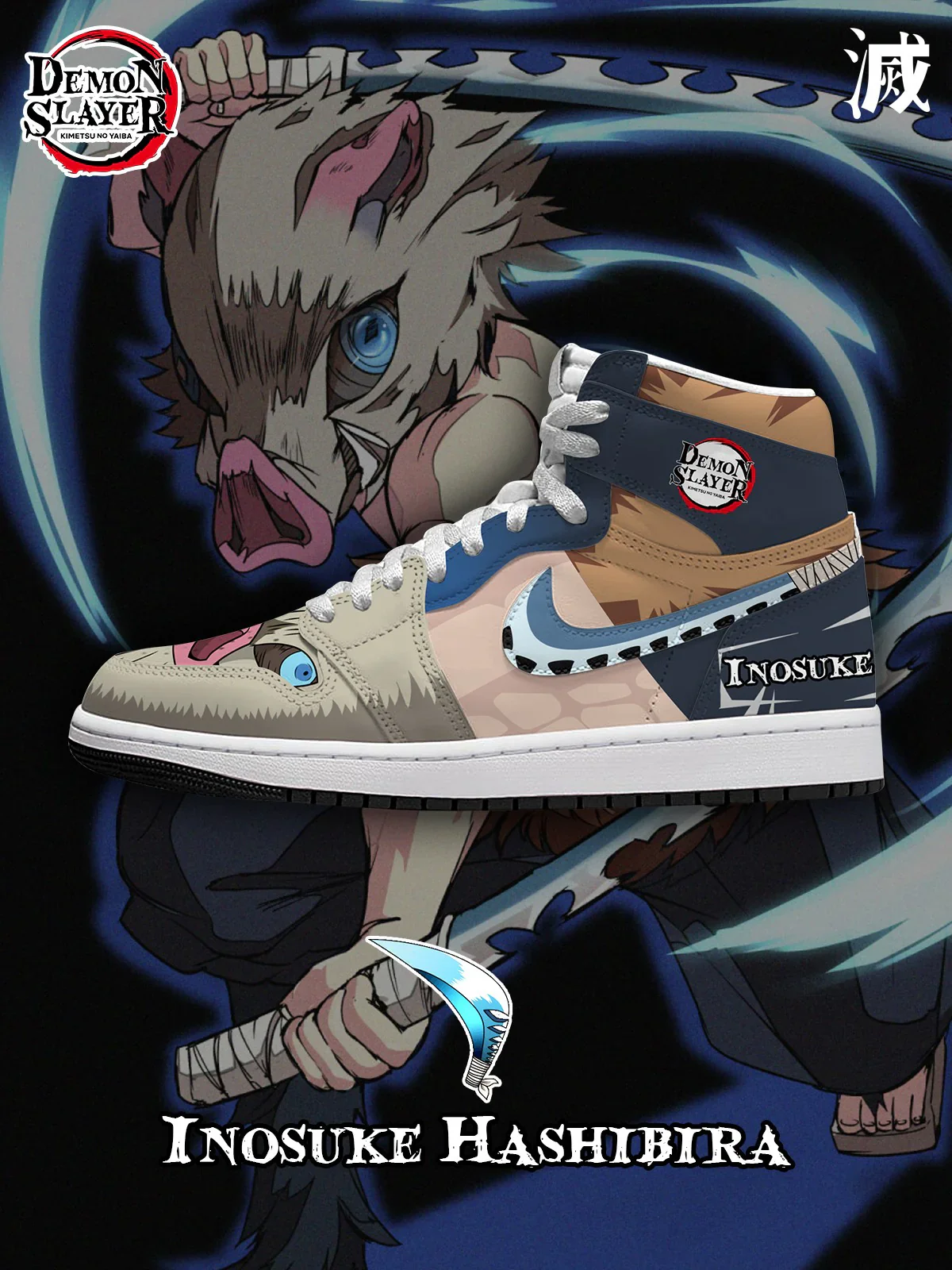 Inosuke (Adult and kids size available) Limited Edition Design Shoes J1