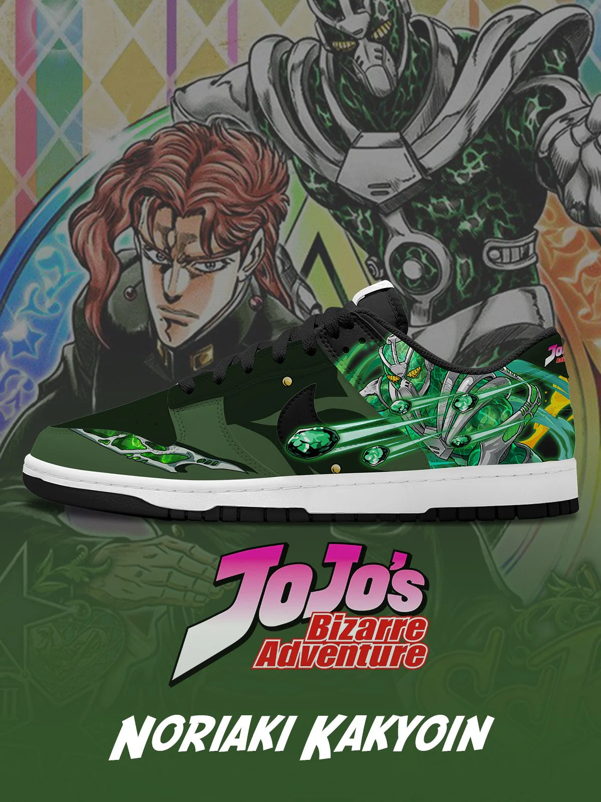 Noriaki Kakyoin V.2 Custom Court-Low Sneakers Design Shoes DK
