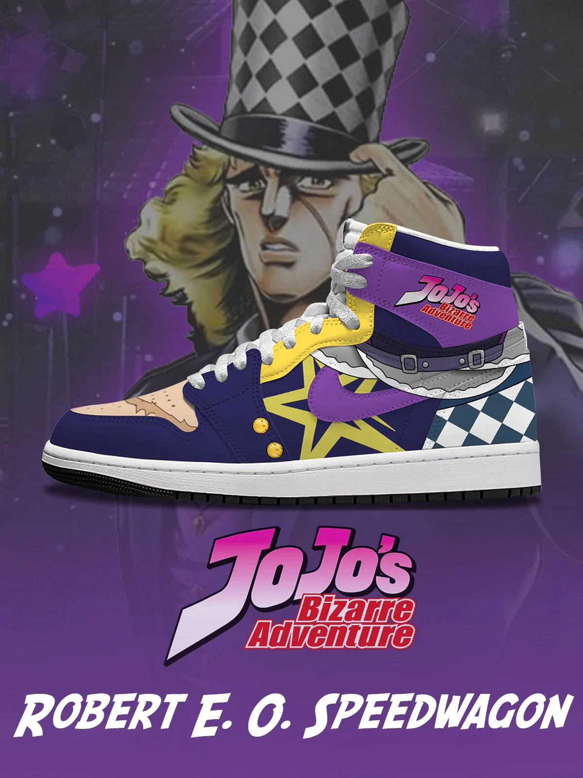 Robert E. O. Speedwagon V.2 Custom High-Top Sneakers Design Shoes J1
