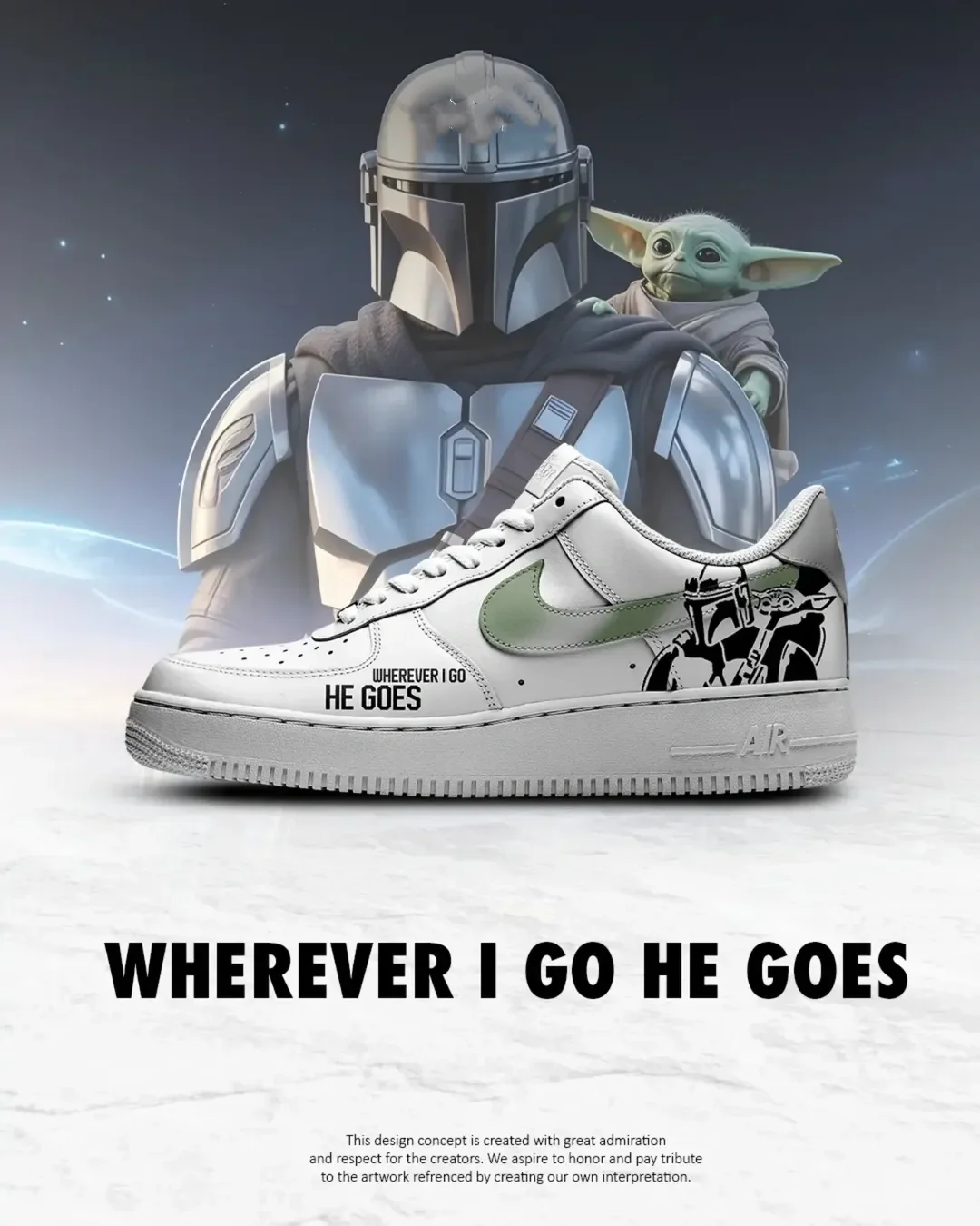 Wherever I go he goes Design Shoes F1