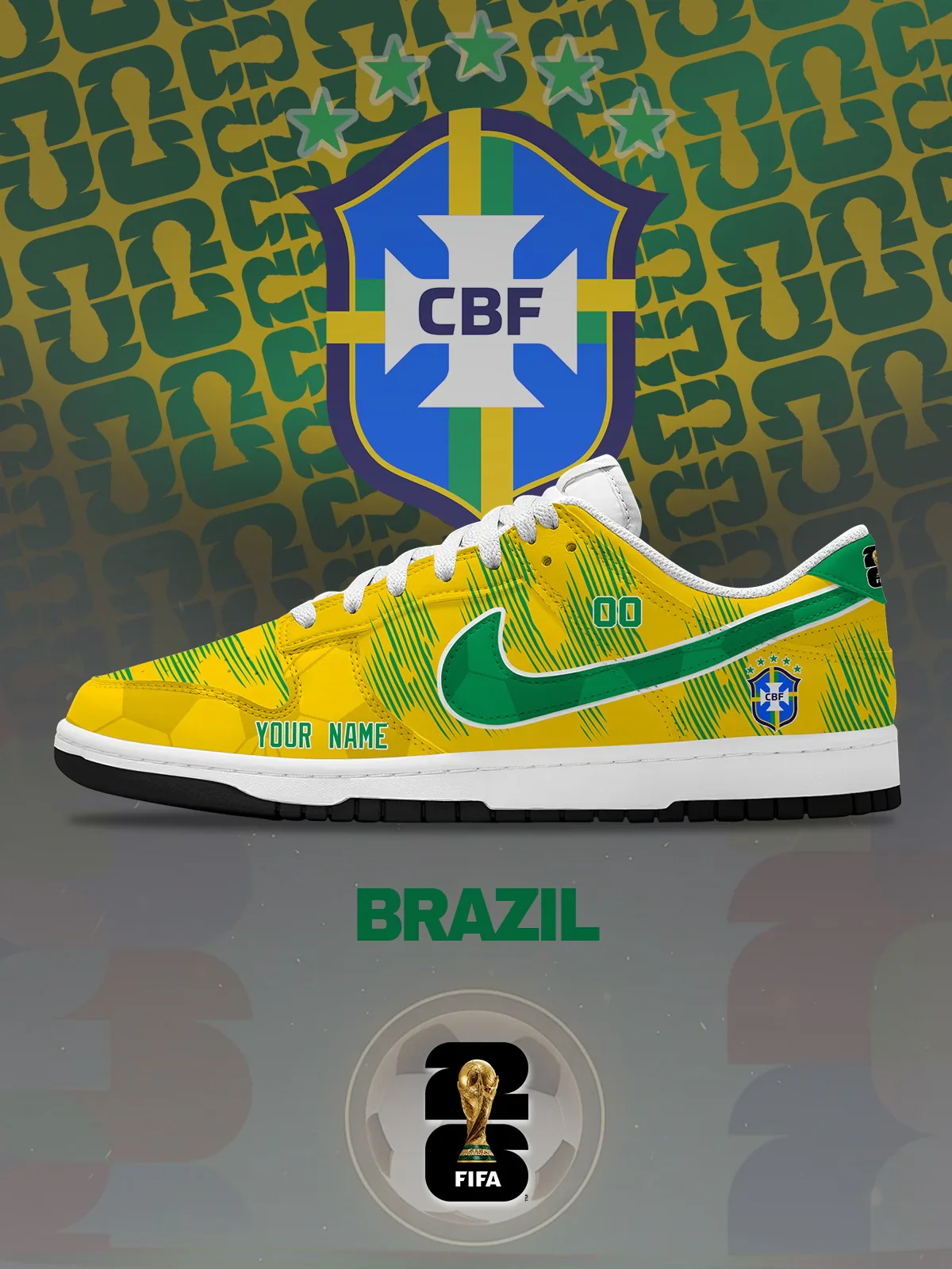 World Cup 2026 Brazil Design Shoes DK