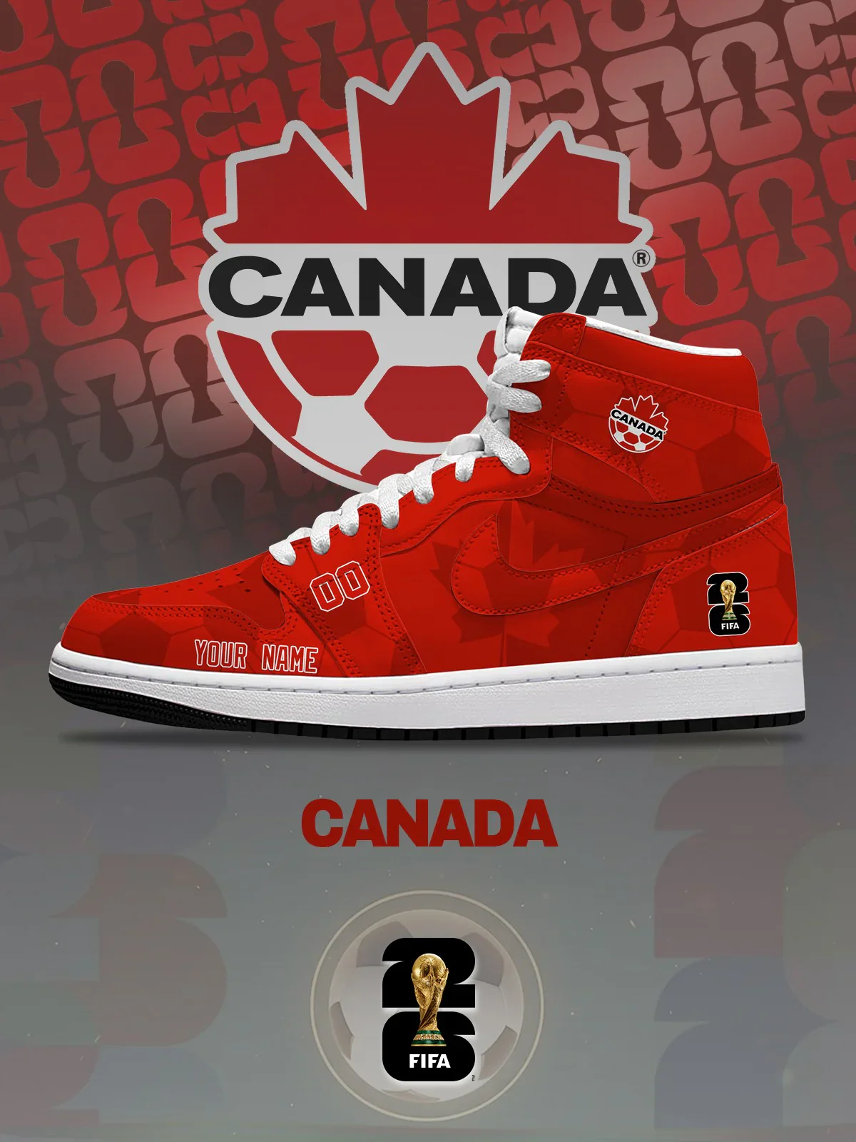World Cup 2026 Canada Design Shoes J1